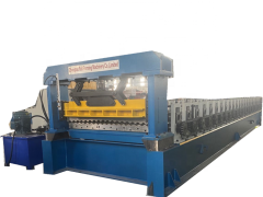 1220/ 1450 mm cladding corrugated roofing sheet tile making machine for India market 