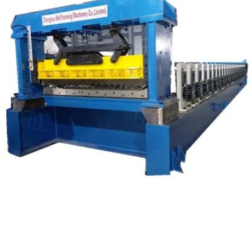 Barrel Corrugated Iron Profiles Roll Forming Machine with Pre-cutting