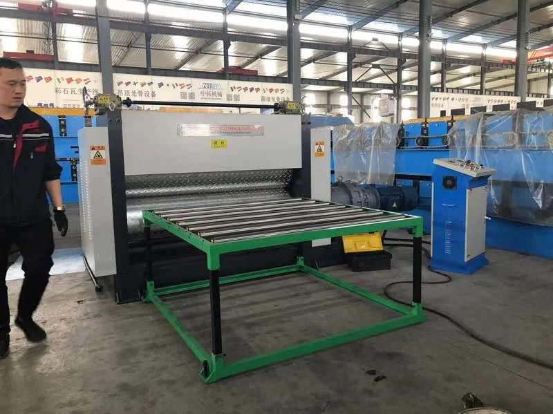 metal checkered sheets embossing line