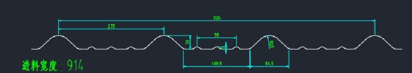 drawing profile ofof Glazed Tile for Metal Roofing Roll Forming Machine