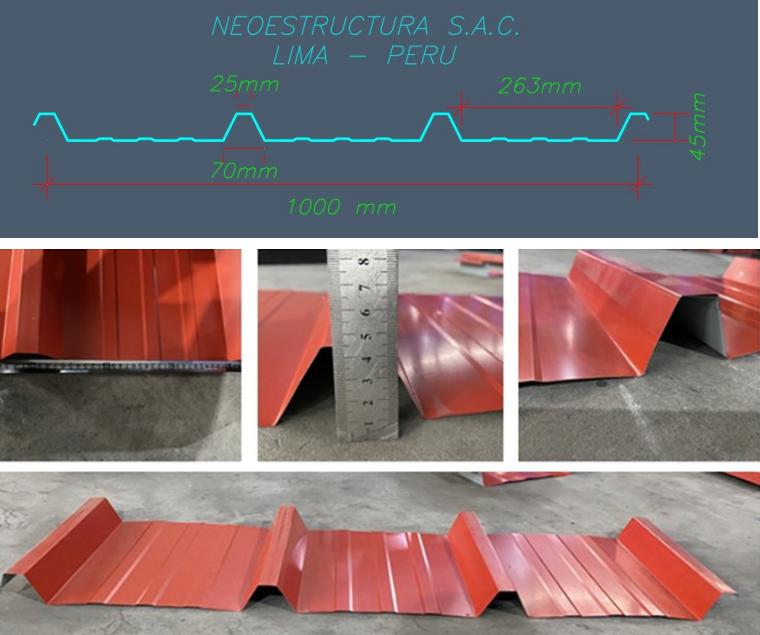 TR4 TR5 TR6 Trapezoid Profile Roll Forming Machine For Peru