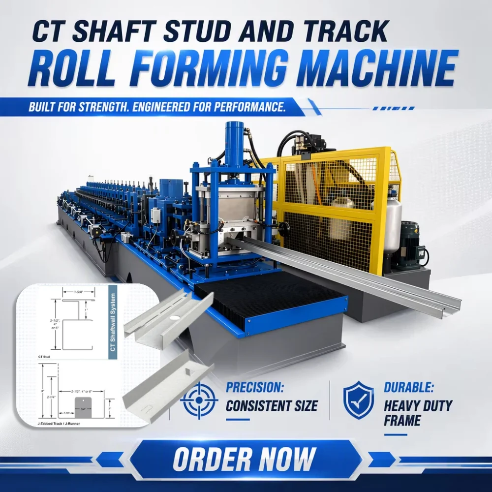 Fully Automatic C-T Stud and J Track Roll Forming Production Line with - 333 1788144293 d9ps